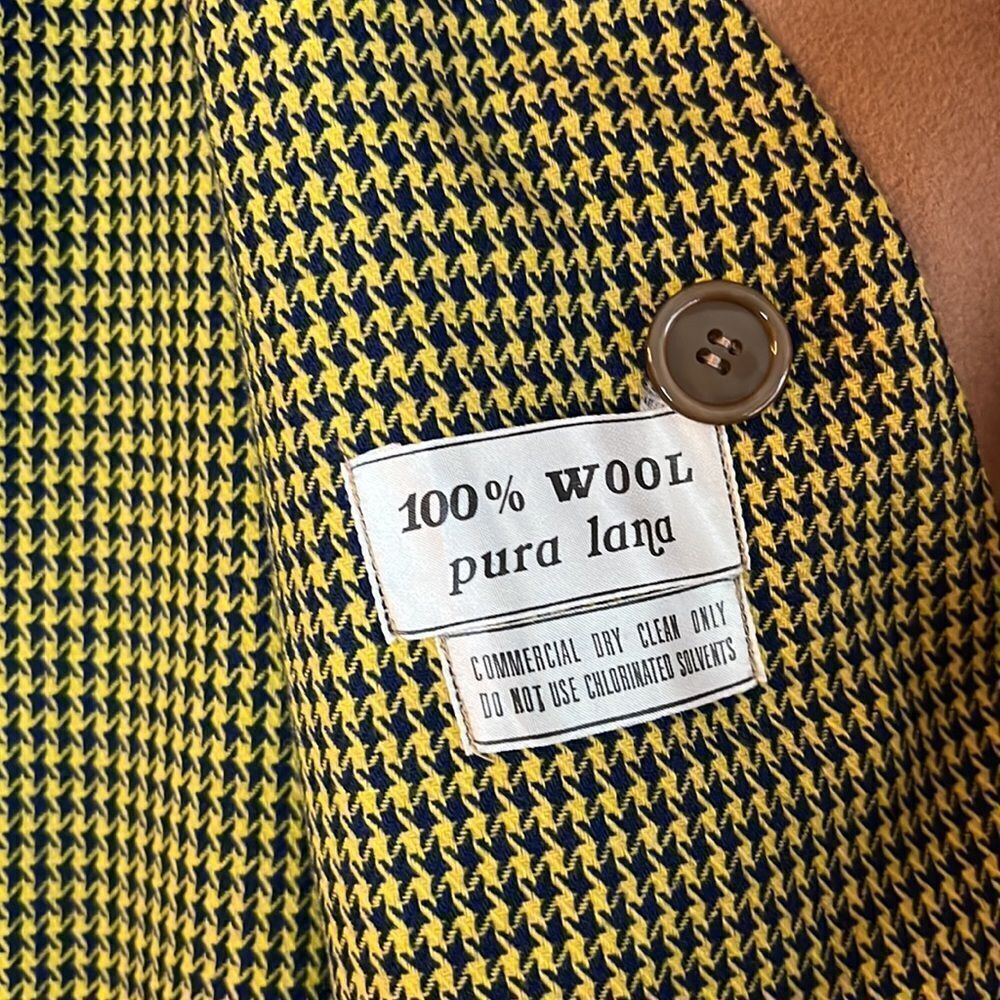 Vintage Gimbels Wool Tan Pea Coat Jacket - 46 - Picture 7 of 12
